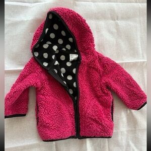 Uniqlo hoodie sweater jacket bear fleece fuzzy hoodie zipper 9-12 months